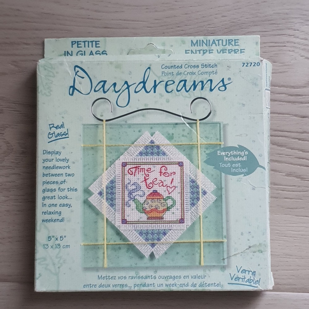 Dimensions Daydreams Petite In Glass Counted Cross Stitch Kit 72720 Teatime 2001